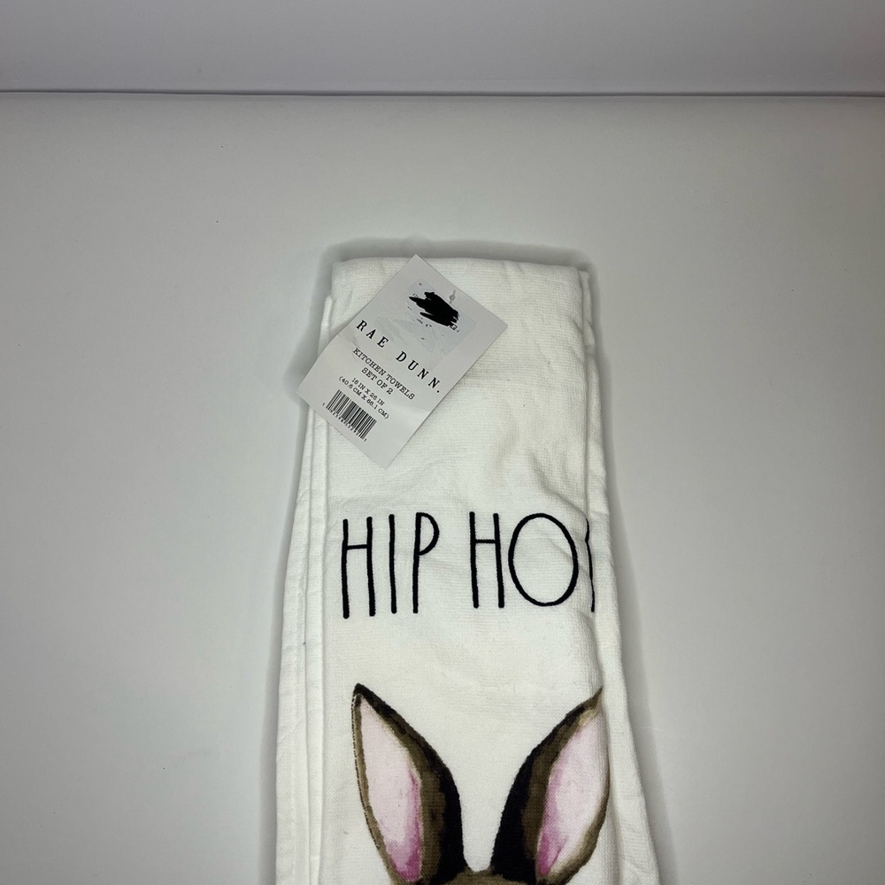 Rae Dunn Hip Hop Bunny kitchen Towel